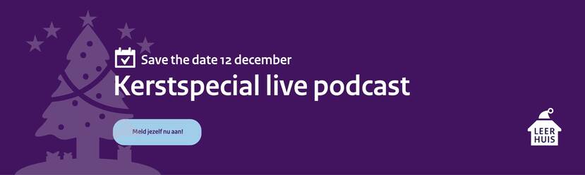 Kerstspecial live podcast: Save the date 12 december